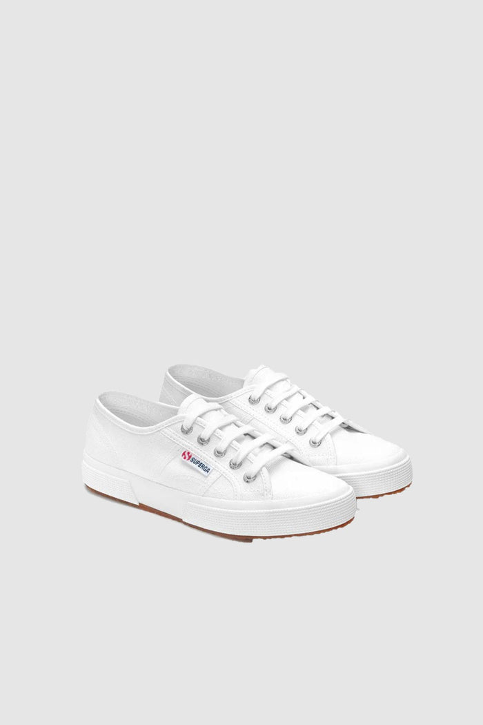 Sneakers Classiche Unisex Colore Bianco con Tomaia in Cotone-3