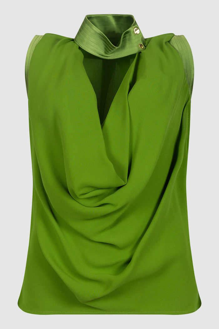 Top in georgette di viscosa