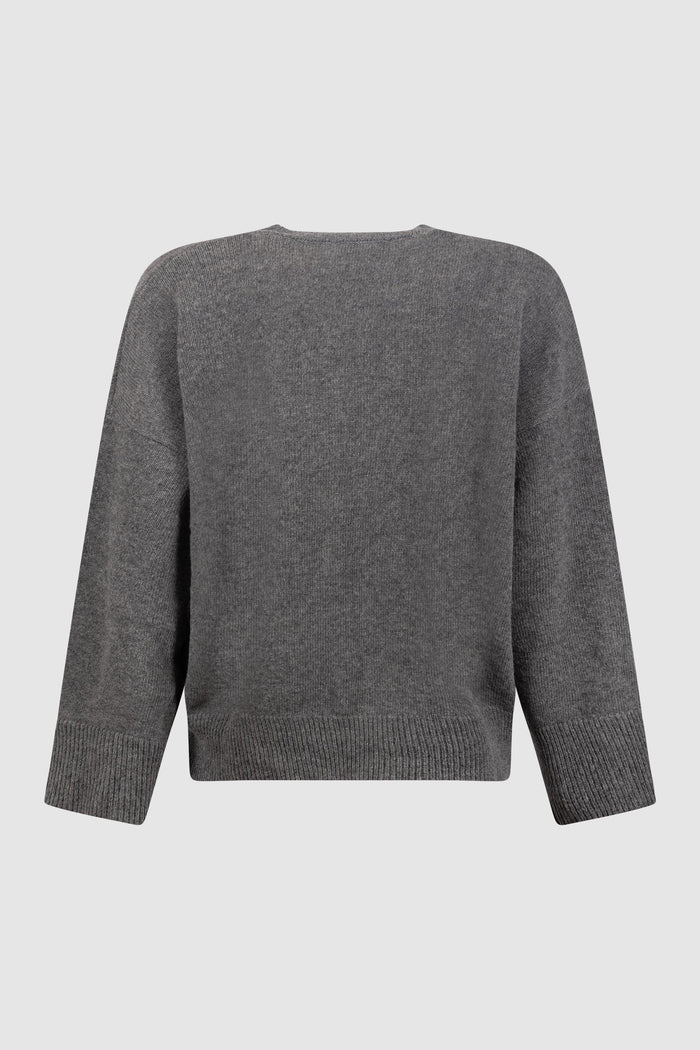 Maglia Girocollo in Lana e Viscosa-2