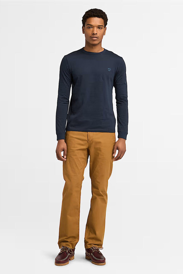 T-shirt a Maniche Lunghe Dunstan River da Uomo in blu scuro-5