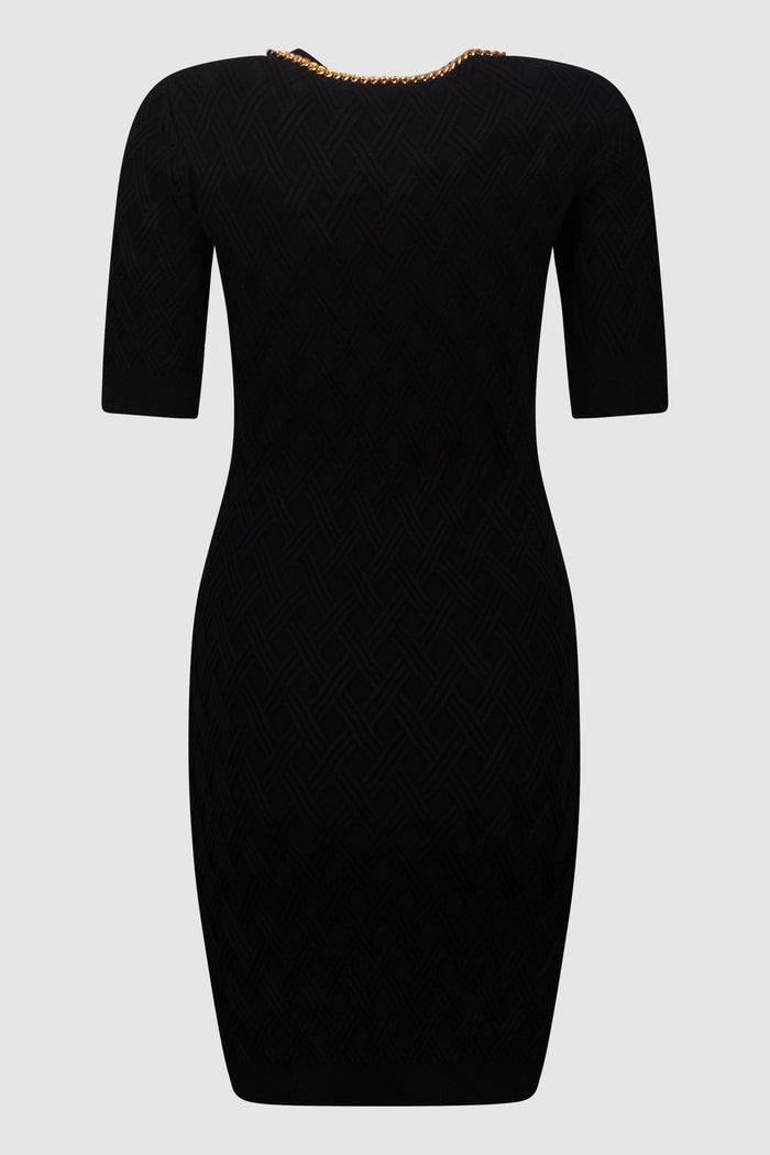 Abito Elisabetta Franchi in Maglia con Catena Oro-2