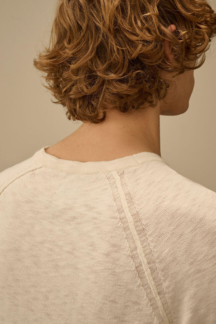 Maglione girocollo in cotone/nylon con lenti raglan-5