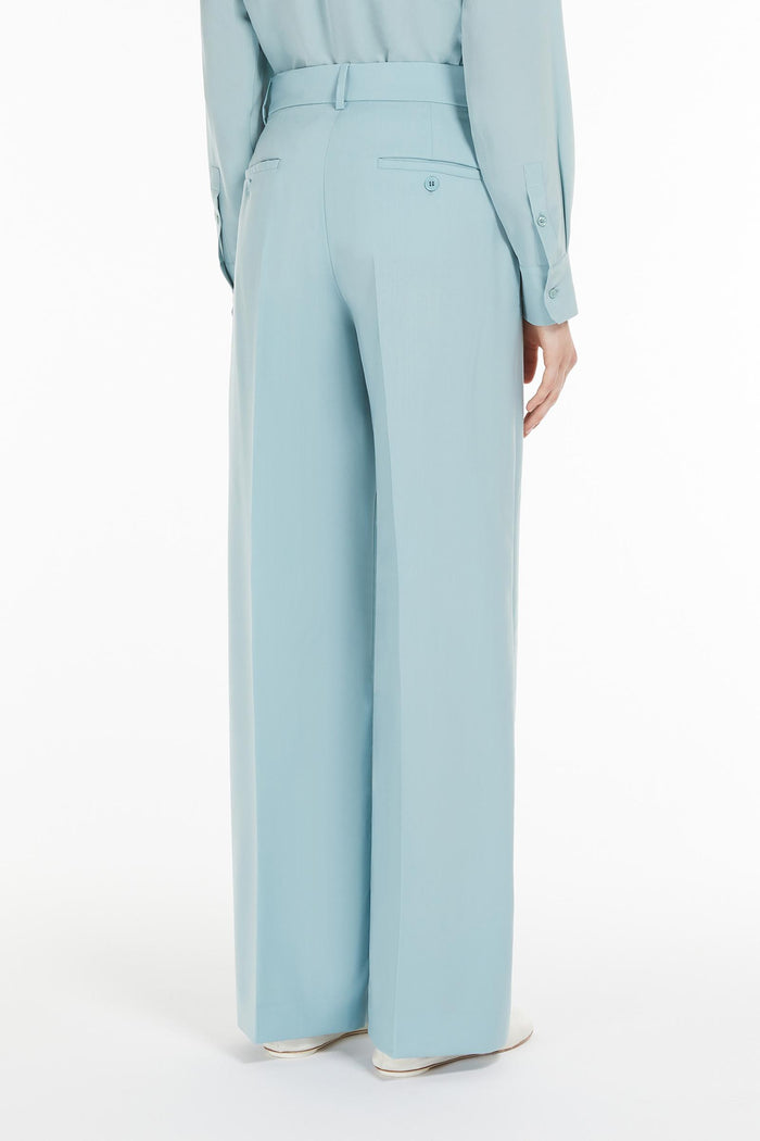 Visivo pantalone palazzo in tela di lana-4