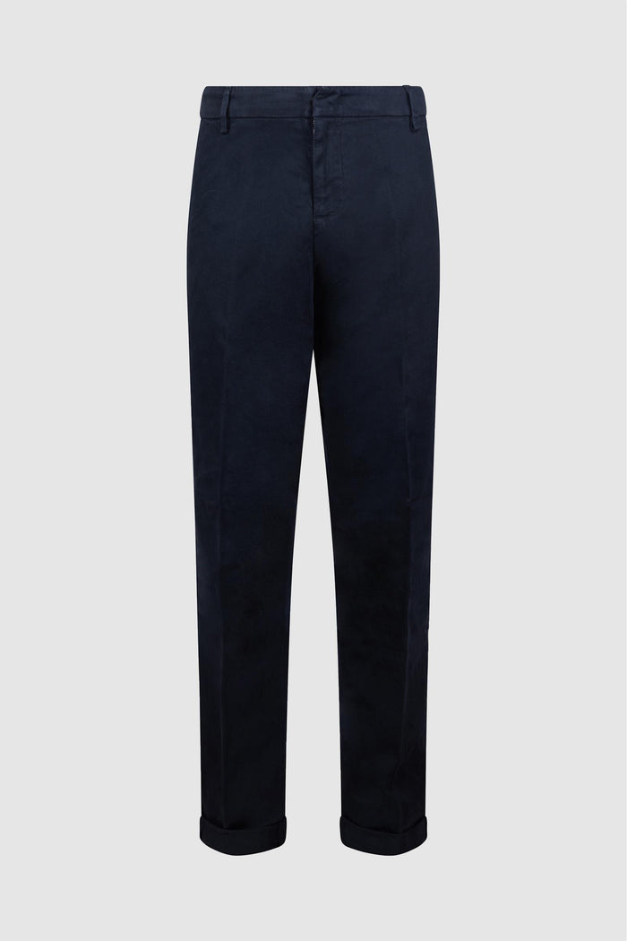 Pantaloni Uomo Chino Blu Navy-1