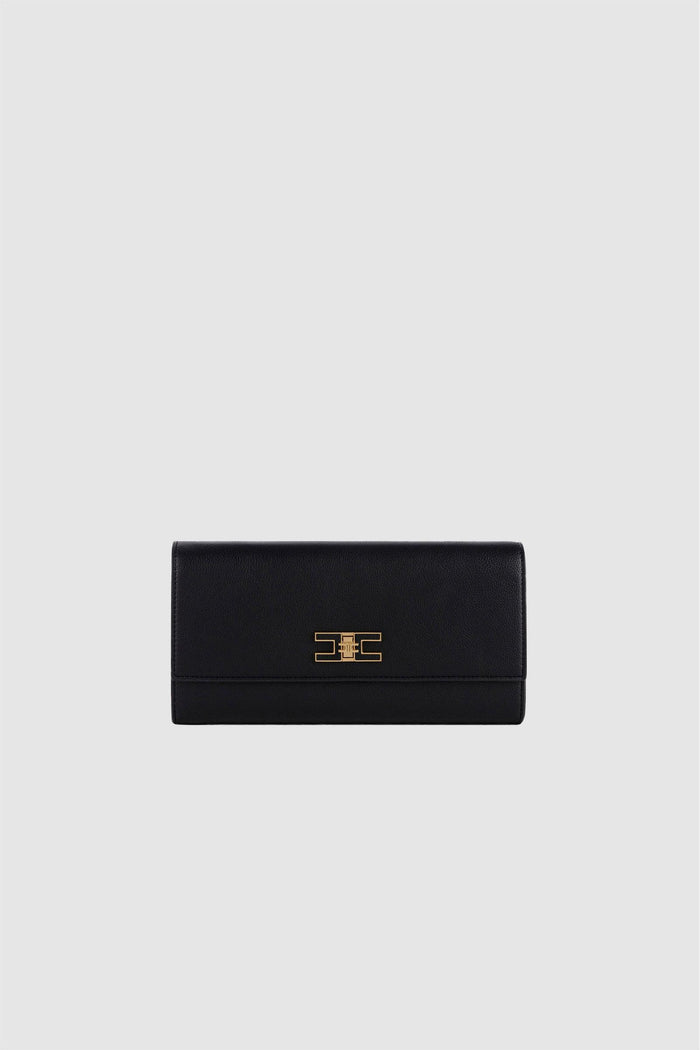 Clutch con tracolla e placca logo-1