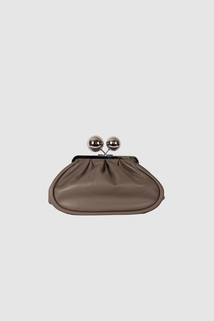 Pasticcino Bag medium in nappa lucida - Fango