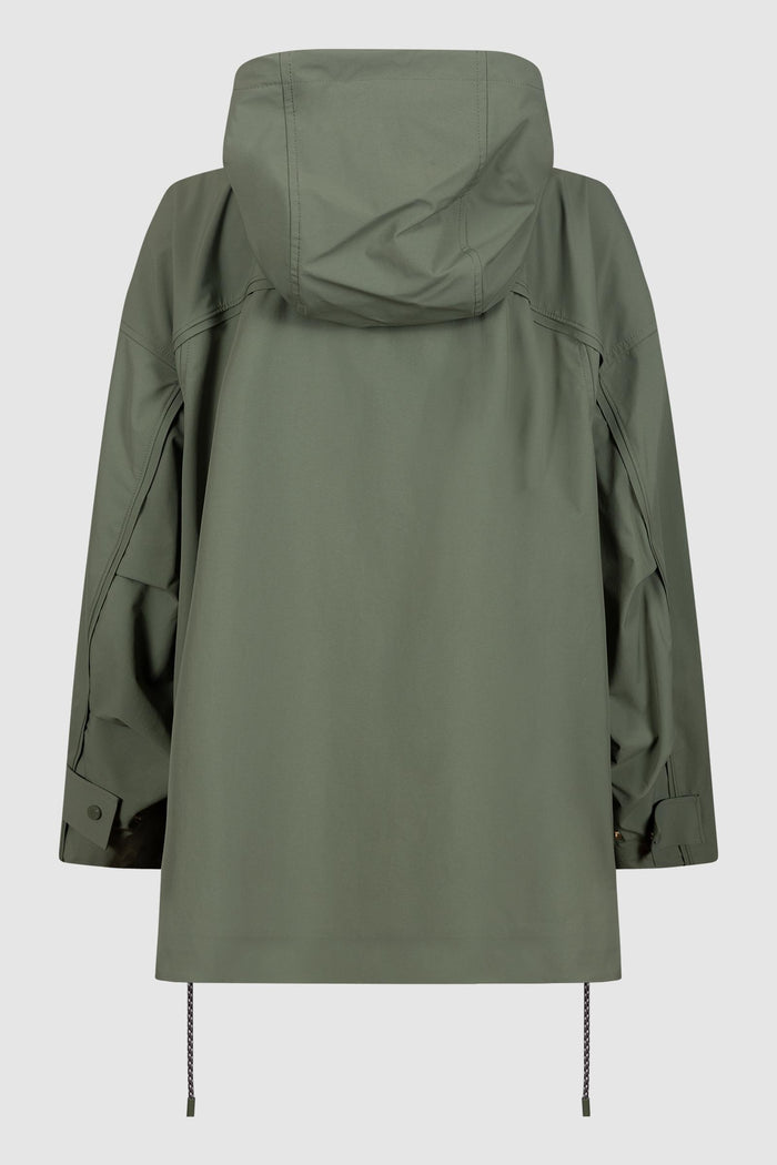 Giacca a vento in tessuto antigoccia - Verde oliva-2