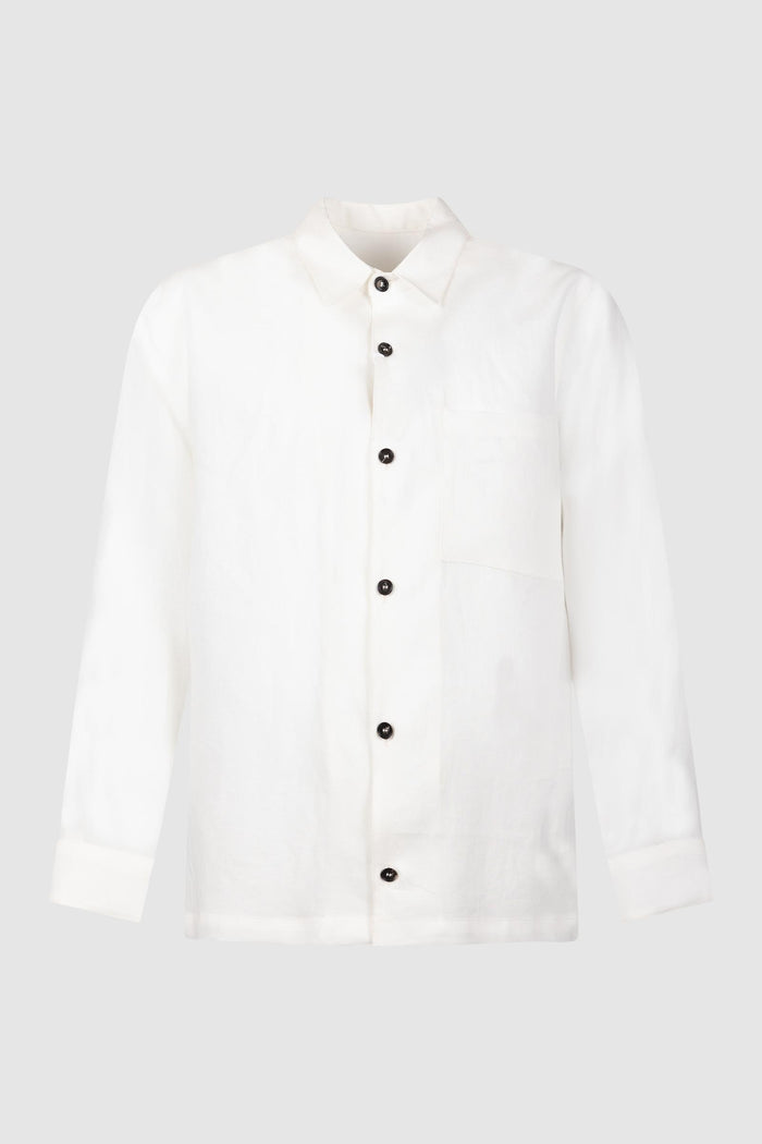 Camicia in Lino Bianco-1