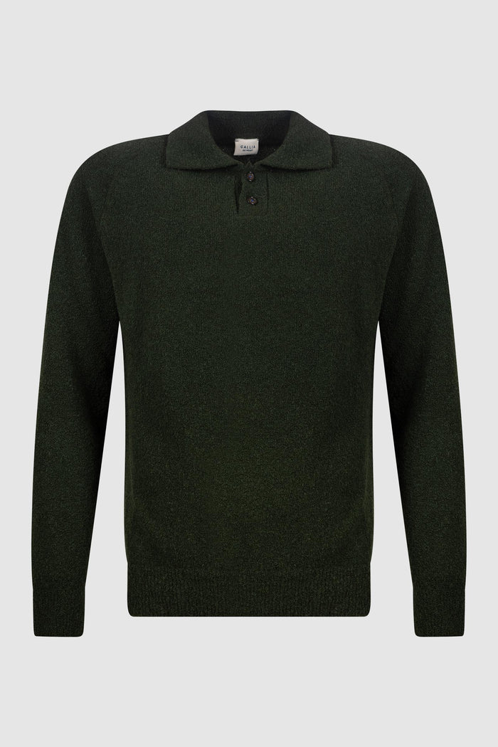 Maglia Polo in Lana Bouclé