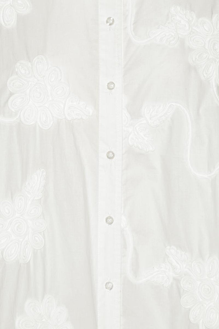 Camicia oversize a fiori bianca-3