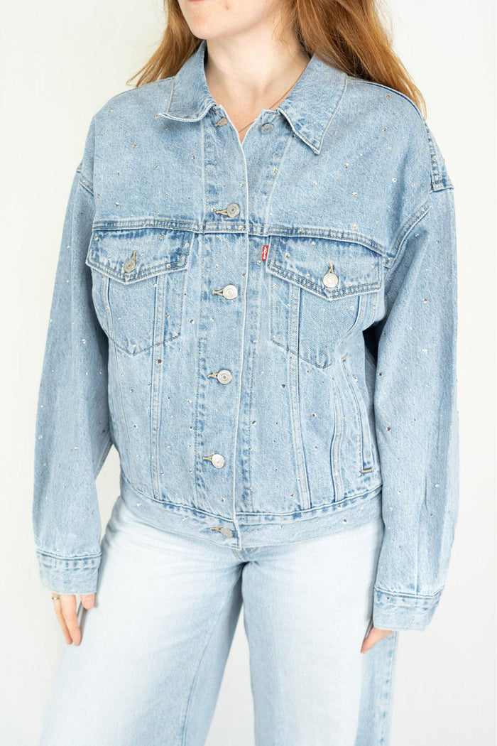 Giacca Denim Levi's® con Borchiette - Light Blue-6