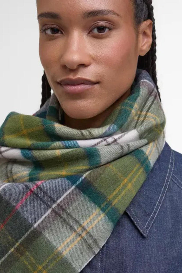 Sciarpa con motivo tartan in lana d'agnello Serena-4