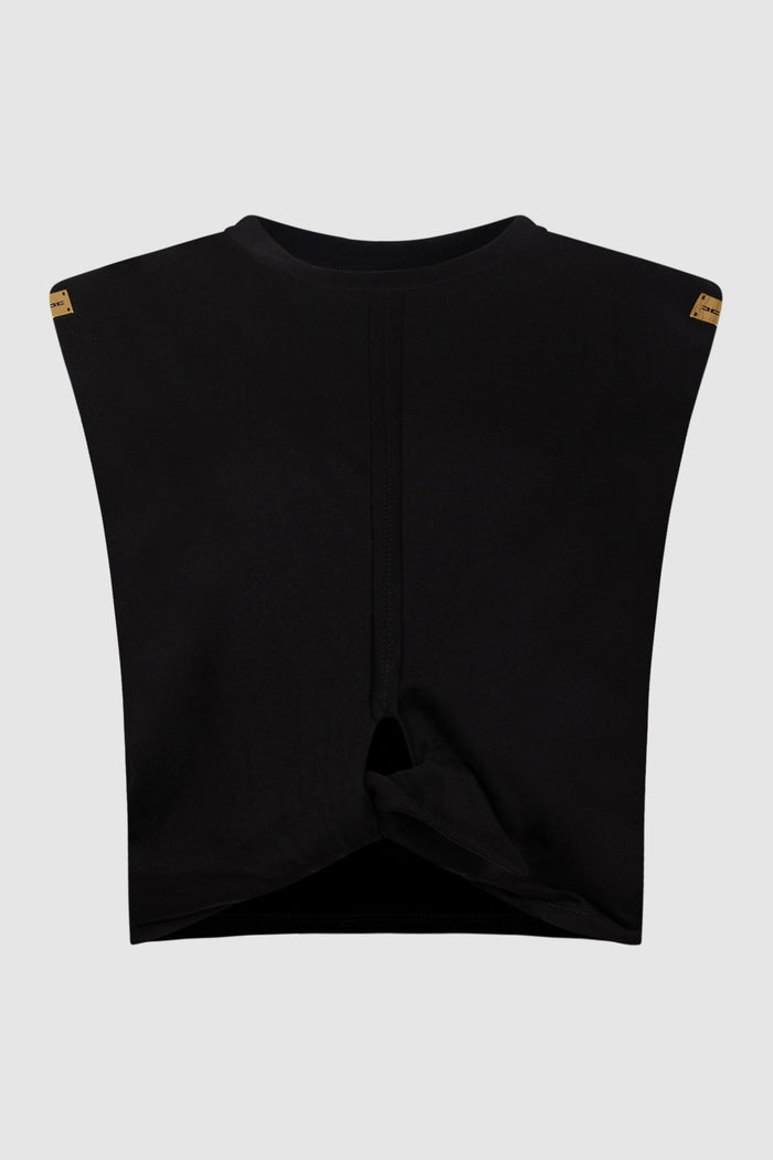 T-shirt in jersey con nodo-1