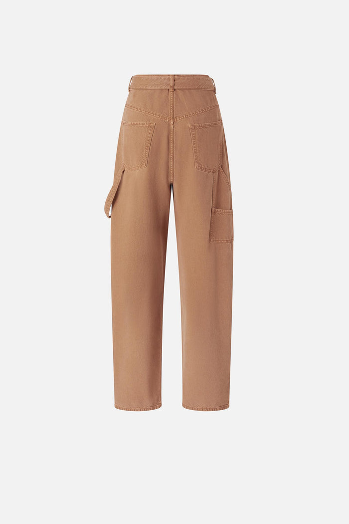 Pantalone balloon in denim con dettagli workwear-3