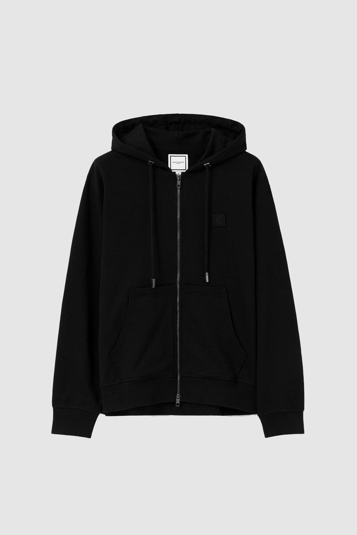 Felpa Nera con Cappuccio in Cotone - WOYOUNGMI Paris