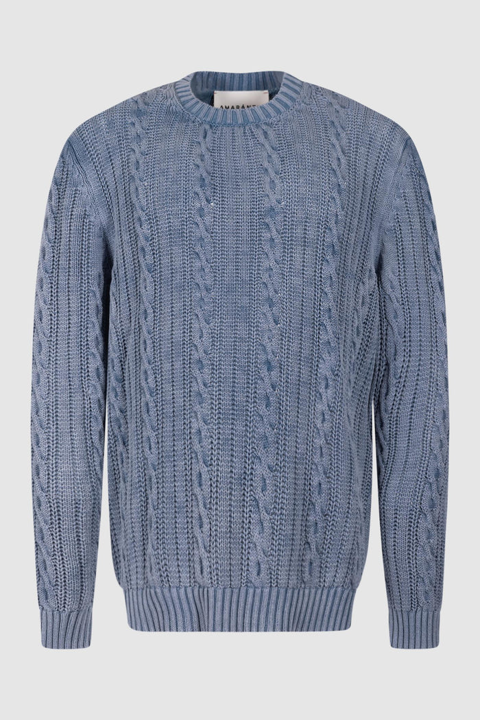 Maglione girocollo a tinta unita.-1