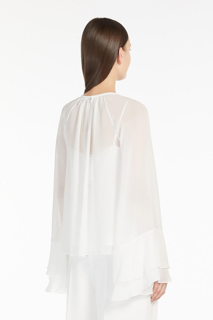 Zeo blusa in georgette di seta-5