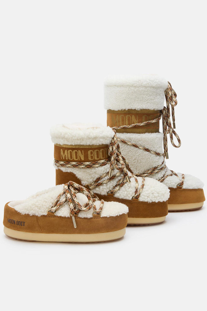 STIVALE LAB69 ICON LOW MARRONE IN SHEARLING-5