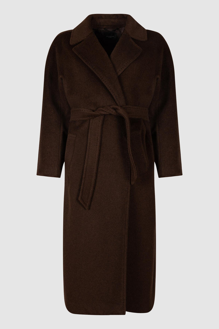 Cappotto con Cintura in Lana