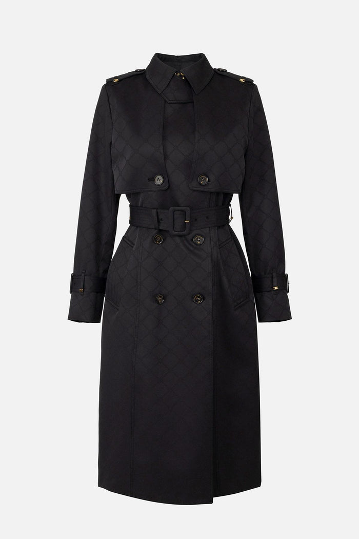 Trench in tessuto tecnico jacquard-2