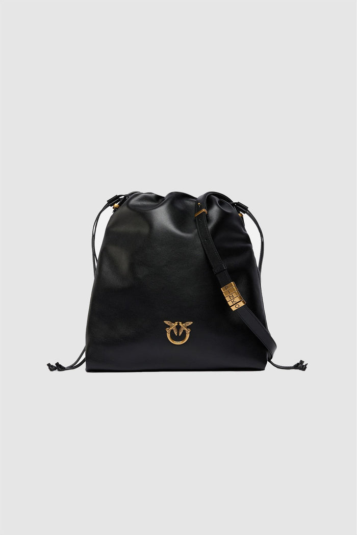 Borsa a spalla media Slouchy Bag verticale in pelle