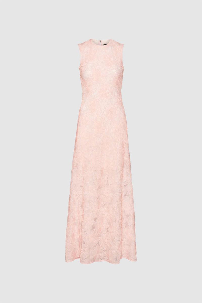 Abito lungo in rete rosa chiaro