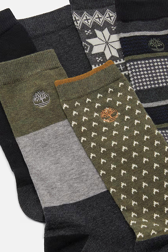 Sei Paia di Calzettoni in Confezione Regalo da Uomo in grigio scuro-2