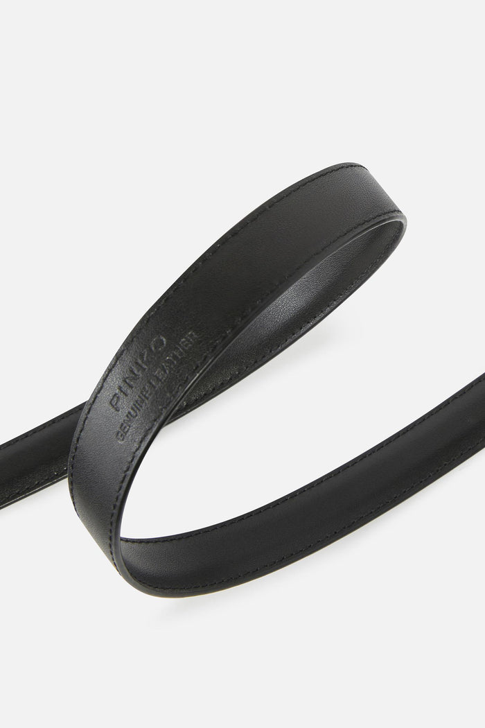 Cintura sottile Love Birds in pelle 2cm-4