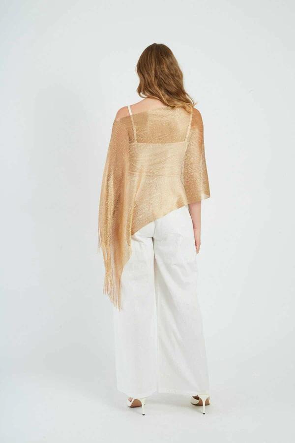 Poncho in maglia di paillettes RAPHAELLE-8