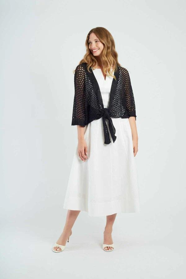 Gilet in maglia traforata PEGGY-2