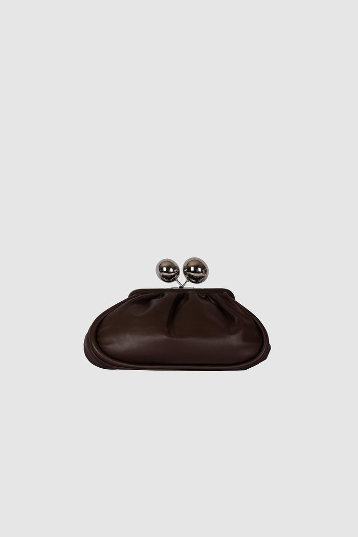 Borsa a mano in pelle marrone-3