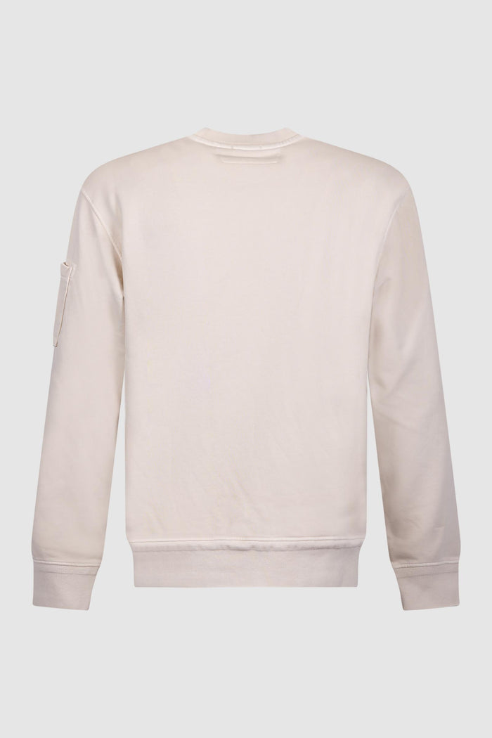 Felpa girocollo con lenti in pile diagonale di cotone tinto in capo-2