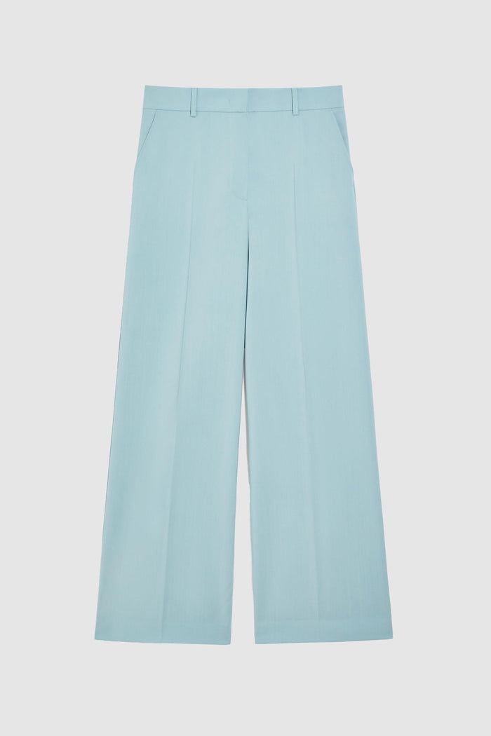 Visivo pantalone palazzo in tela di lana