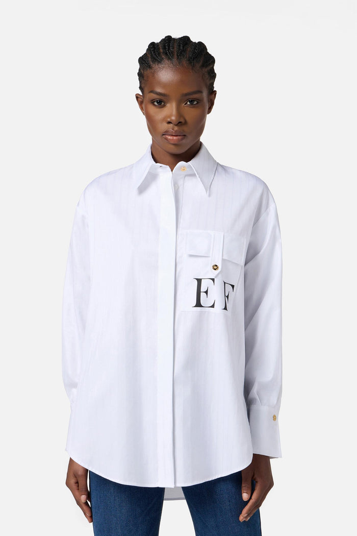Camicia in popeline di cotone a righe-3