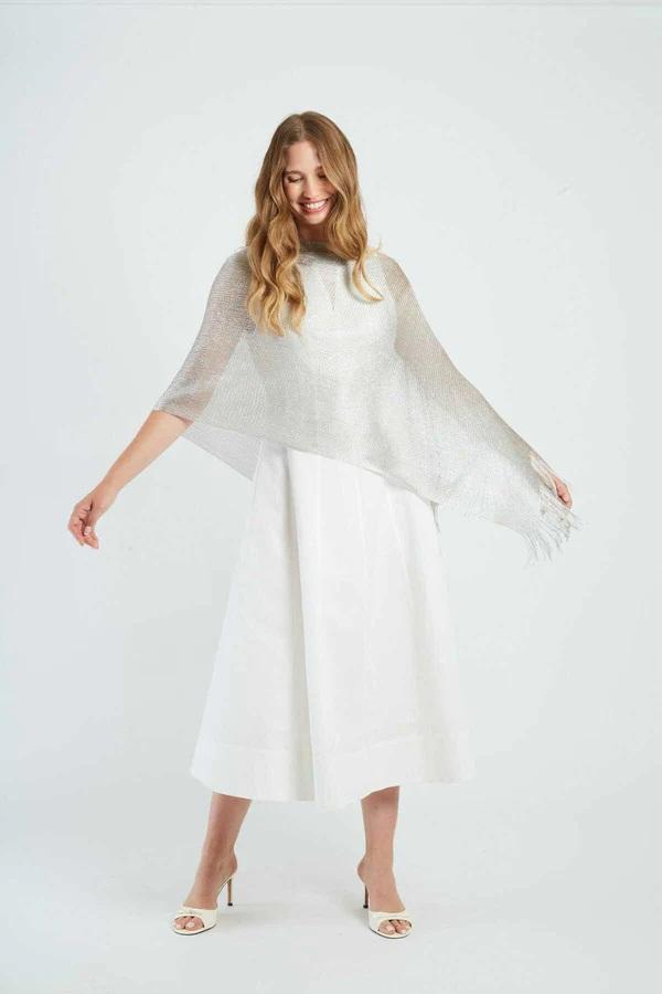 Poncho in maglia di paillettes RAPHAELLE-2