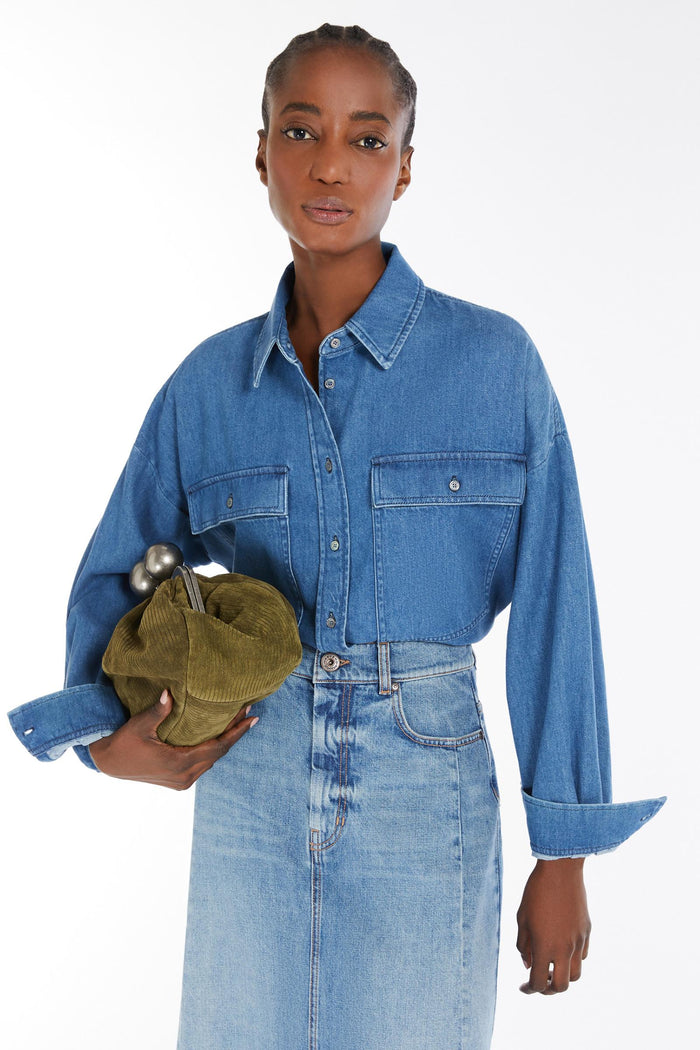 Zemira camicia boxy in denim-5