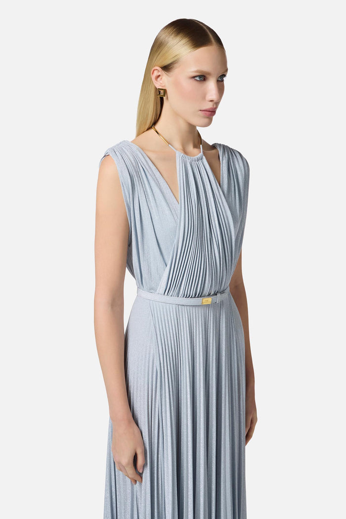 Abito Red Carpet in jersey lurex con cintura-4
