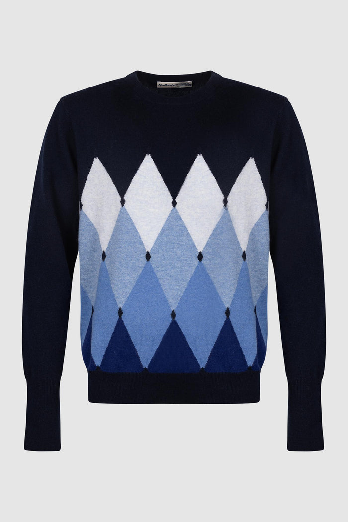 Maglia girocollo con motivo a rombi