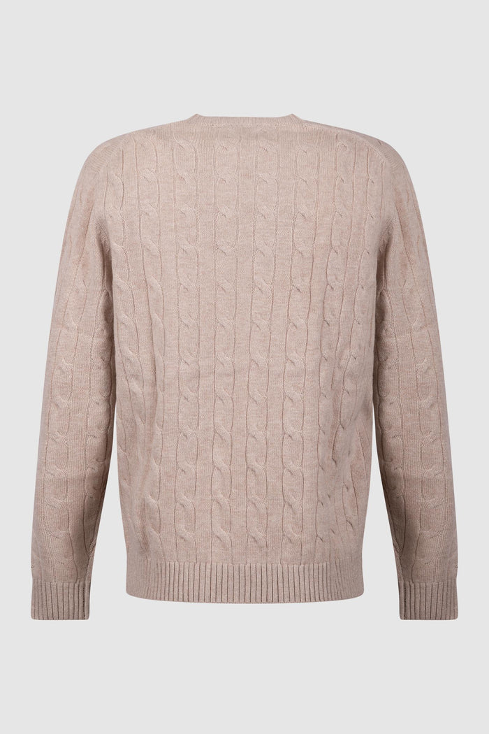 Maglione Treccia Beige-2