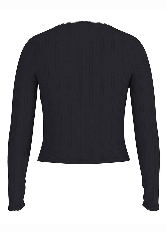 T-shirt Dry Goods In Tessuto Pointelle A Manica Lunga-2