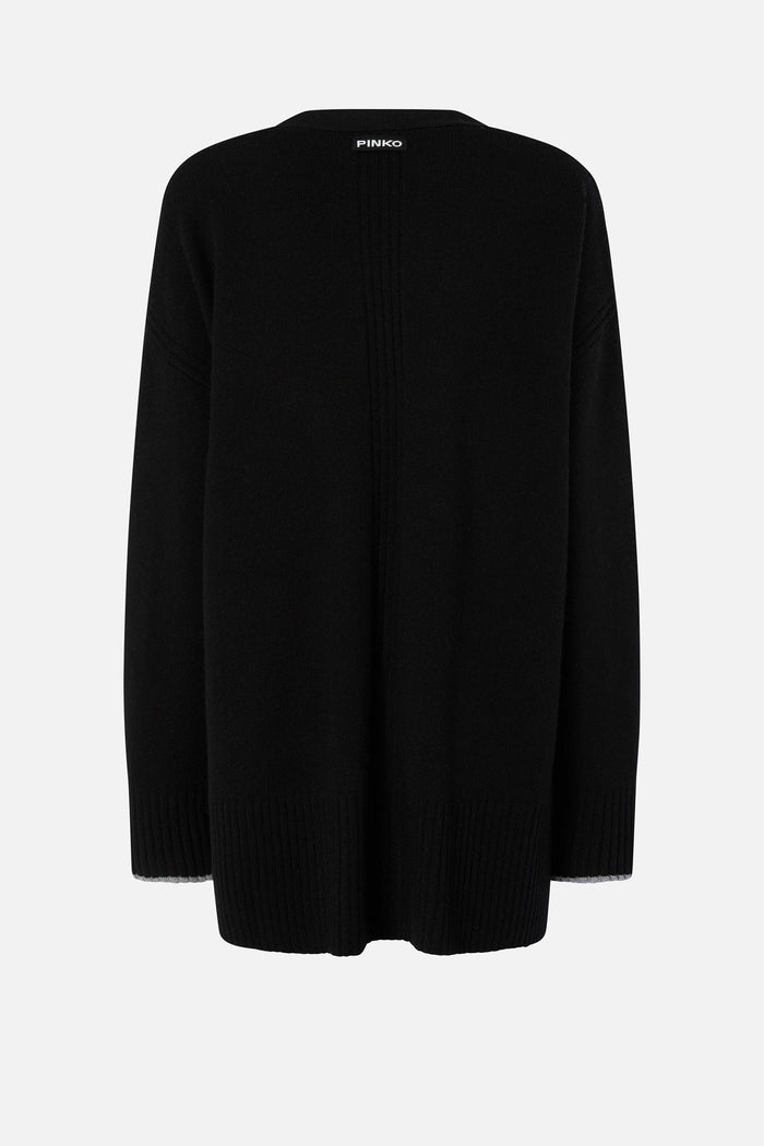 Cardigan lungo con scollo a V-2