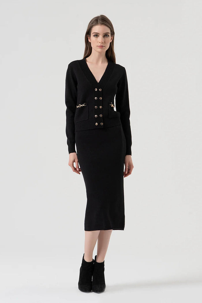 Gonna slim midi in maglia