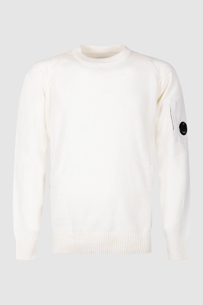 Maglione girocollo in cotone con dettaglio lente