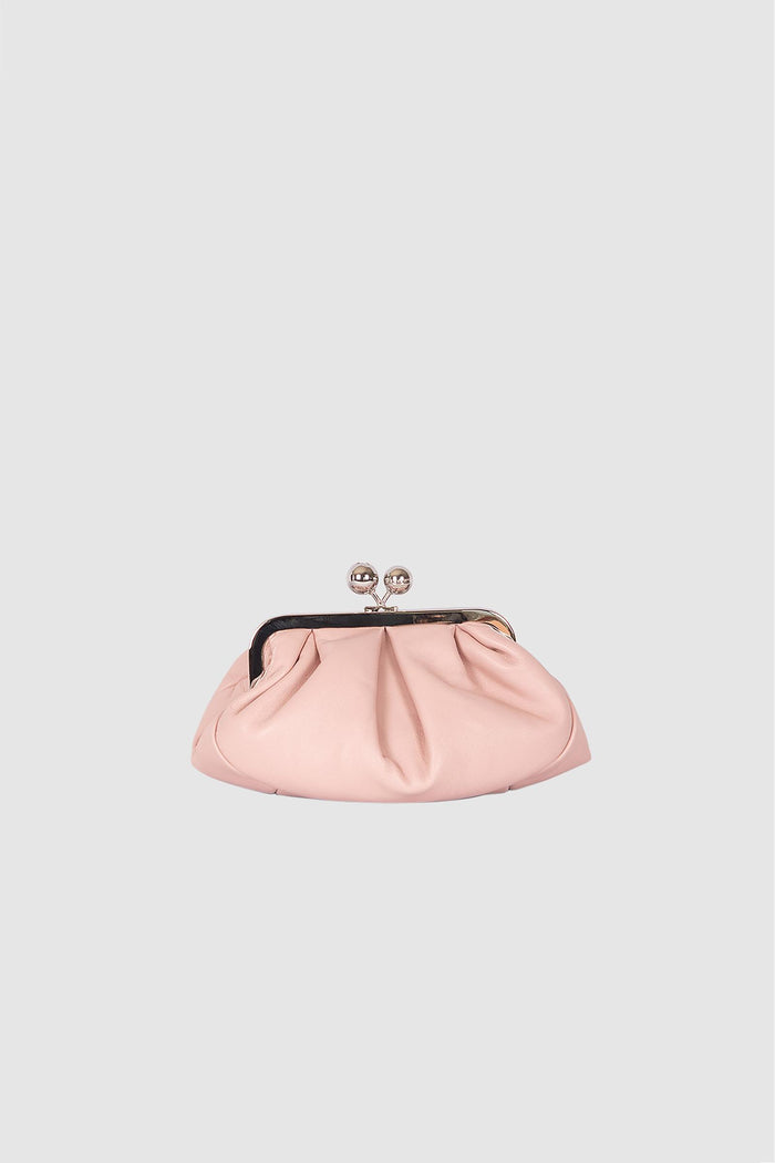 pratiPochette Rosa Cipria con Chiusura Vintage a Sfera