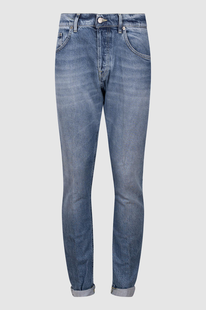 Jeans slim fit in denim lavato