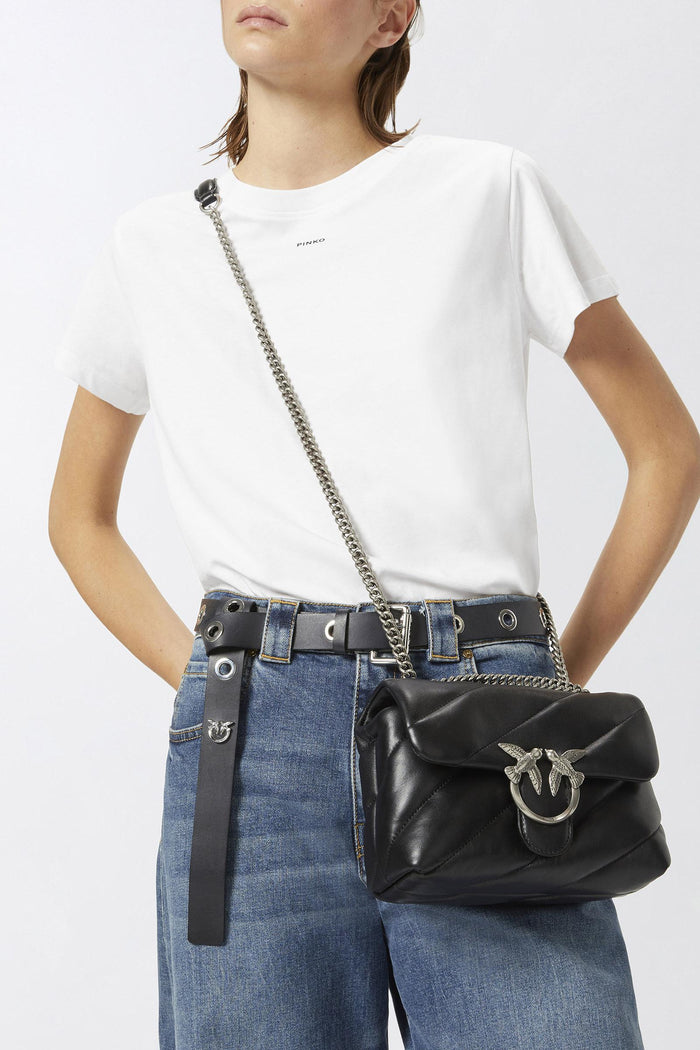 Borsa a tracolla piccola Love Bag Puff in nappa trapuntata-6