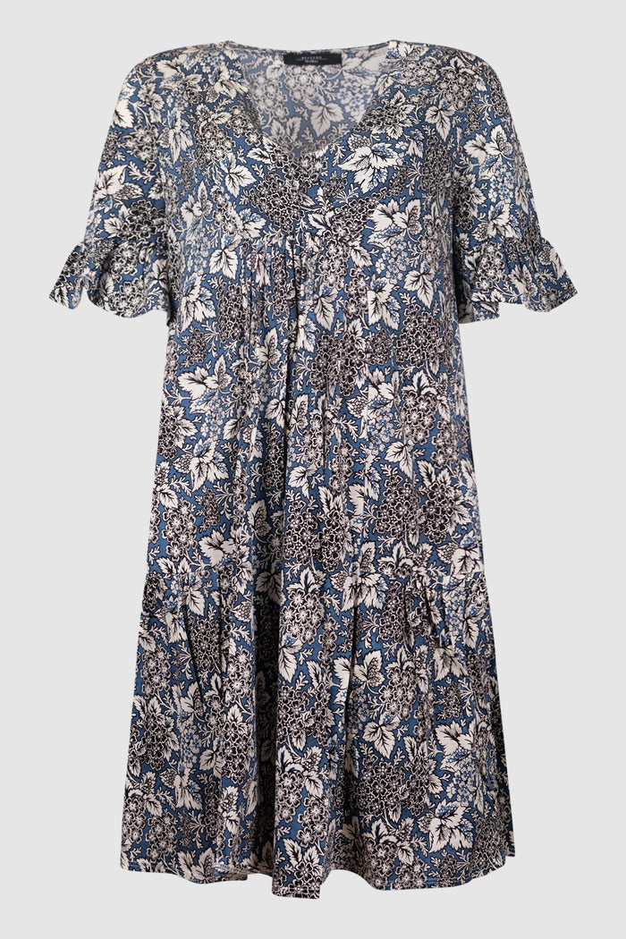 Abito in jersey di cotone stampato