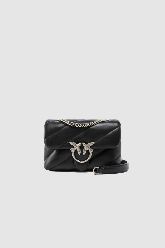 Borsa a tracolla piccola Love Bag Puff in nappa trapuntata