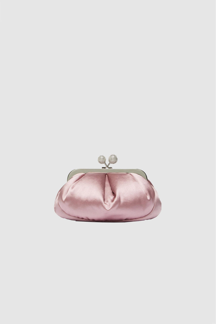 Emmy, pasticcino Bag Small in raso con strass