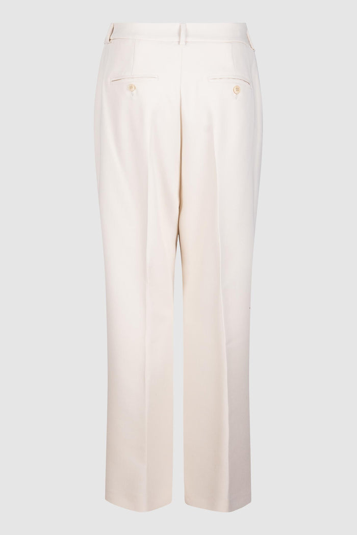 Pantaloni Tailleur in Crema-2